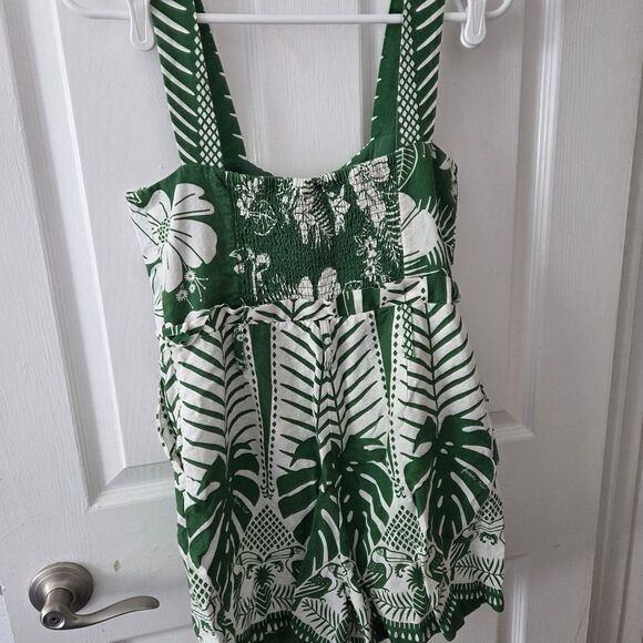 FARM Rio Green and White Tropical LE Jumpsuit - Picture 7 of 7